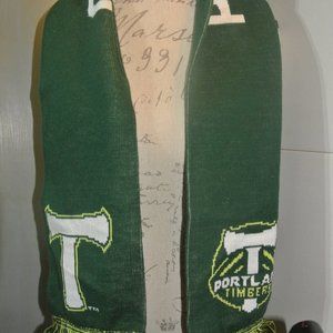 No Pity PDX Portland Timbers Green Gold Ruffneck Scarves EUC 7 Wide ACRYLIC